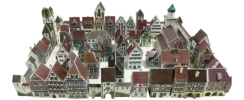 Rompecabezas 3d Medieval Town Building Paper Model Buil Rmd2