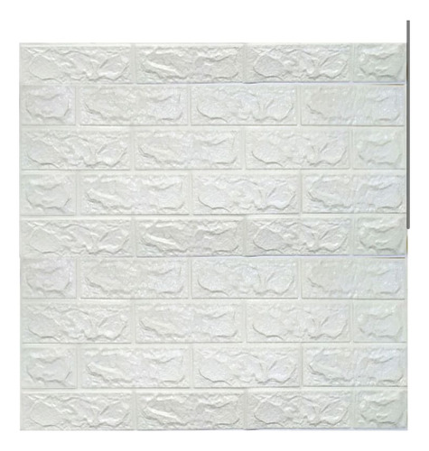 Revestimiento Pared Adhesivo 3d Ladrillo Blanco Pack X 10