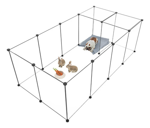 Corral Para Perros Mascotas Plegable Transparente 15 Paneles