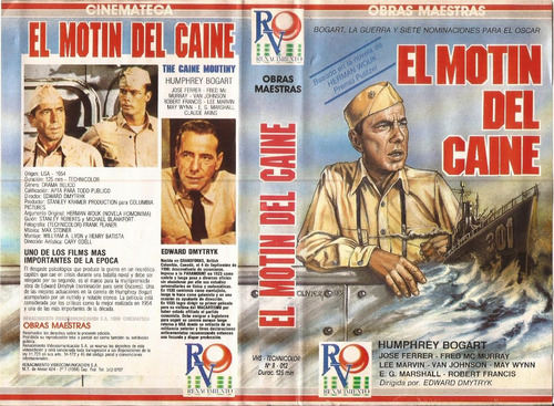 El Motin Del Caine Vhs Humphrey Bogart Lee Marvin Belico