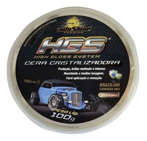 Cera pulidora y cristalizante para automóviles Autoshine de Hgs, 100 g