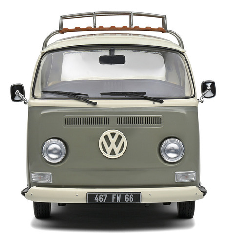 Miniatura Volkswagen Kombi T2 Pick-up 1968 Cinza 1:18 Solido
