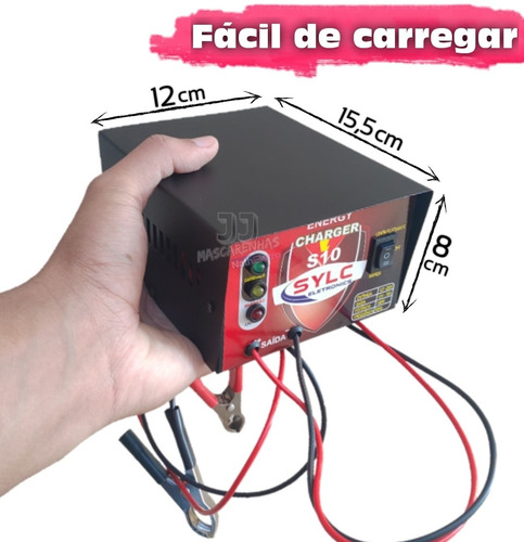 Imagem 5 de 6 de Auxiliar Partida Veícular 10a 12v Carregador Inteligente Biv