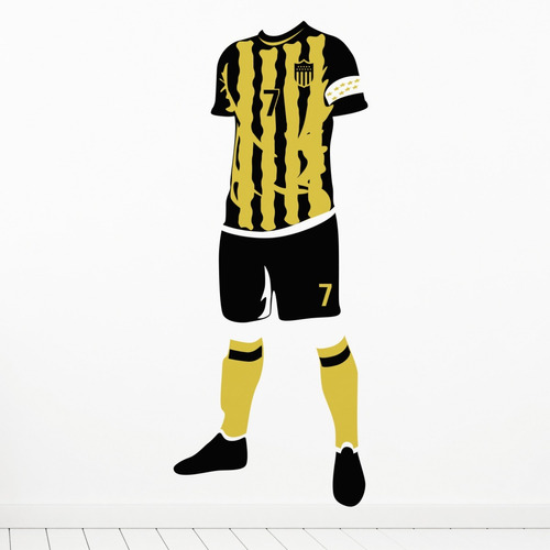 Peñarol Vinilo Decorativo Futbol Pared Camiseta Alto: 1.60m