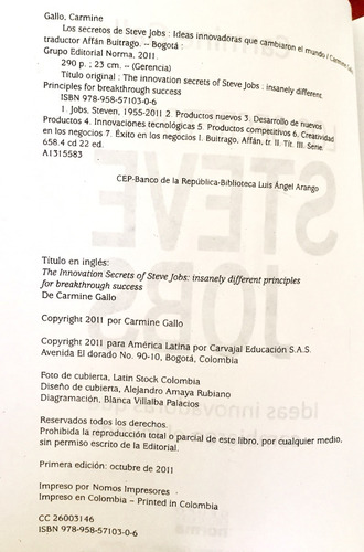 Libro Los Secretos De Steve Jobs