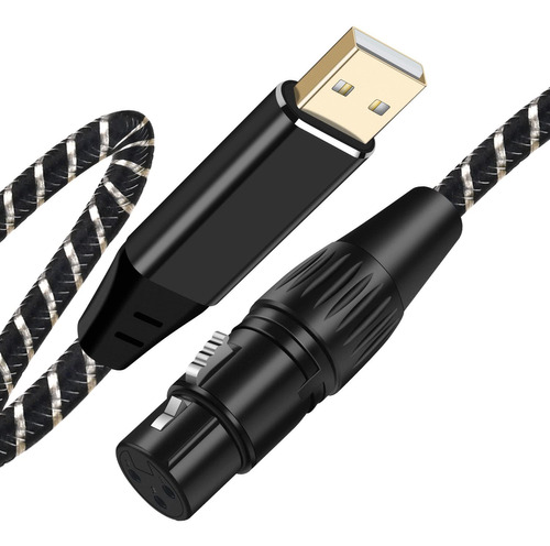 Ncggy Cable Usb A Xlr De 6.6 Pies, Cable De Microfono Xlr A