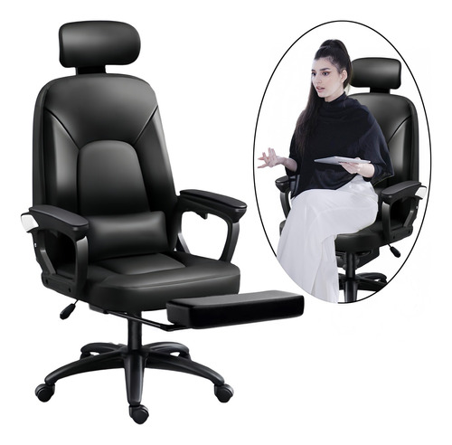 Silla Oficina Ejecutiva Reclinable Jefe Latex Descansa Pies