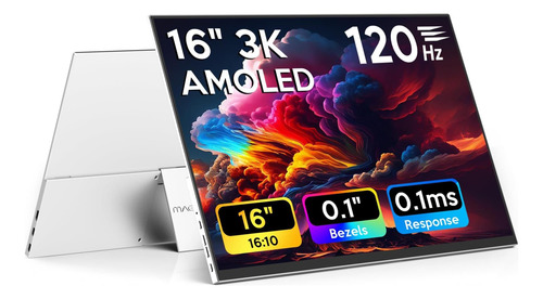16 Monitor Portátil Oled, 3k 2880xhz 0.1ms Usb-c Hdmi Oled M