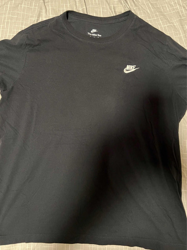 Remera Algodón Nike Negra Hombre Xl Básica No Zara