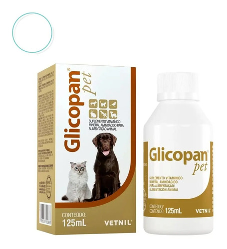 Glicopan Pet Suplemento Vitamínico Mineral Aminoácido 125ml