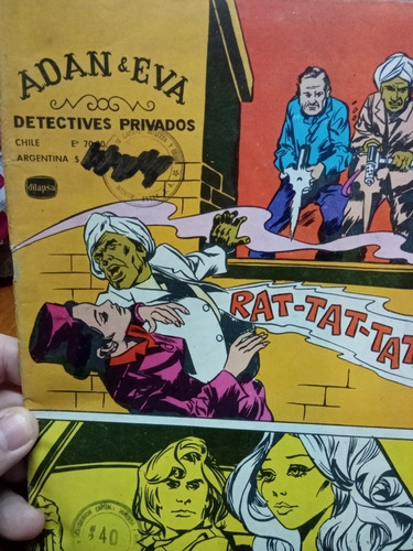 Lote De Cómics Adán Y Eva Detectives,5 Números, Año 1973.