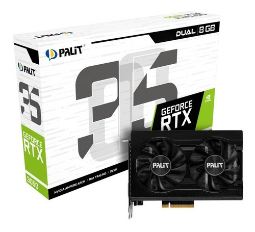 Imagen 1 de 7 de Placa De Video Palit Rtx 3050 Dual 8gb Gddr6 Pcie 4.0 X8