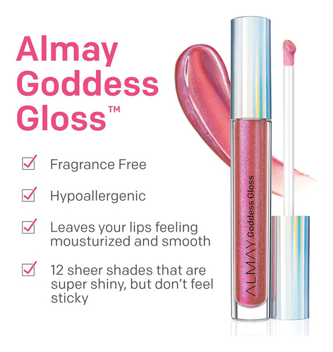 Brillo Labial Holográfico No Pegajoso Almay - Gloss De Glitt