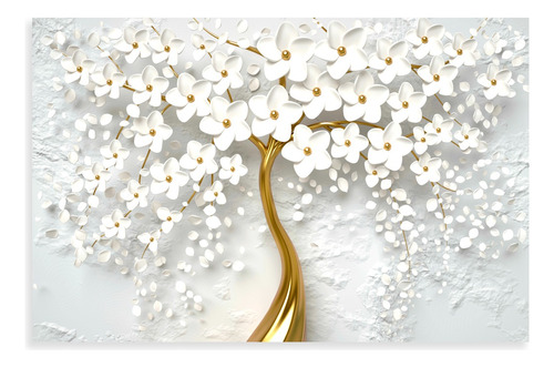 Quadro Decorativo Flor Cerejeira Branca Sala Quarto Canvas