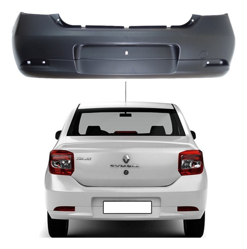 Parachoque Trasero Renault Symbol 2013-2017(para Pintar)