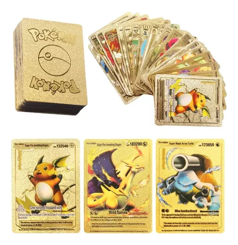 Cartas Pokémon Douradas Vmax e GX em Inglês ou Espanhol 54 unidades –  greengoo