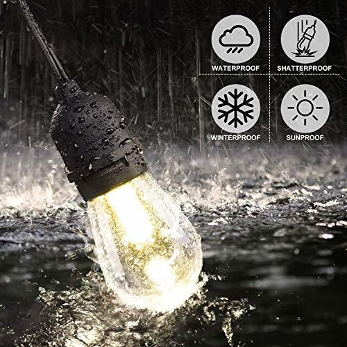 Luces Led Exteriores Mlambert 3 Colores, 48ft Impermeables,