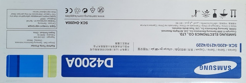Imagen 1 de 2 de Samsung Toner Scx-d4200a Negro (2.500 Pág.) Para Scx-d4200a 