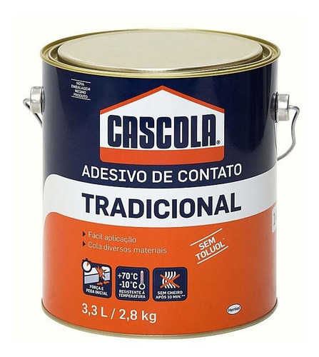 Cola De Contato Cascola Sem Tuluol 2,8kg Henkel Pack C/ 4