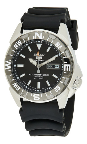 Reloj De Cuarzo De Goma Negro Snze81k2 5 Seiko Para Hombre A