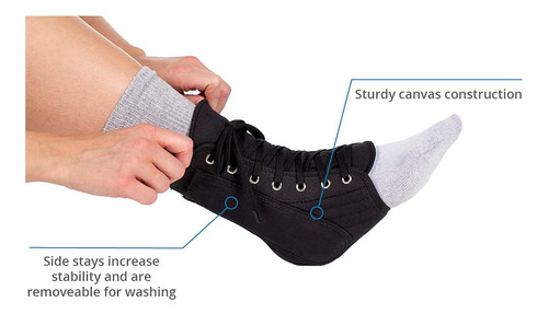 Tobillera Grande Con Cordones E Inserciones Extraíbles