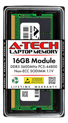 A-tech 16gb Ddr5 5600mhz Pc5-44800 Cl46 Sodimm 1.1v Non-e...