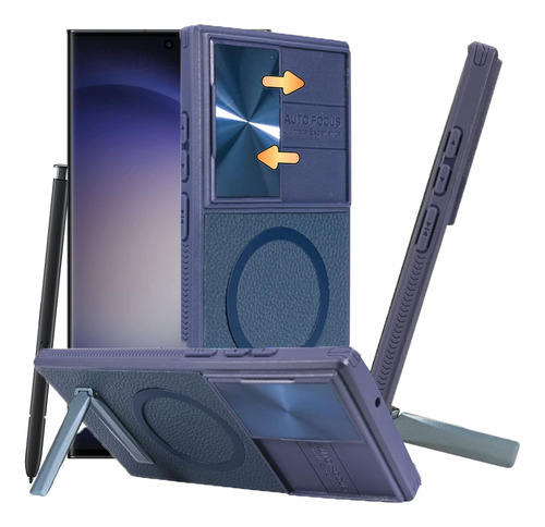 Funda Vitodo Magnetic Case Para Galaxy S23 Ultra Azul
