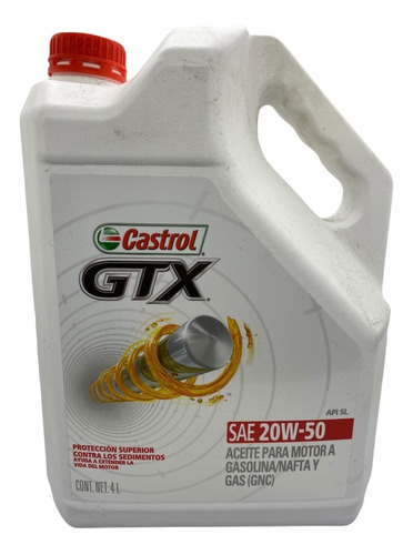 Aceite Mineral Multigrado Castrol Gtx 20w50 4 L + Regalo