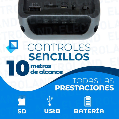 Imagen 6 de 10 de Parlante Bluetooth Portátil Led Inalámbrico Usb Recargable