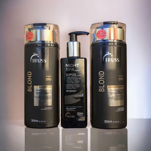 Blond Shampoo Condicionad 300ml Night Spa Sérum 250ml Truss