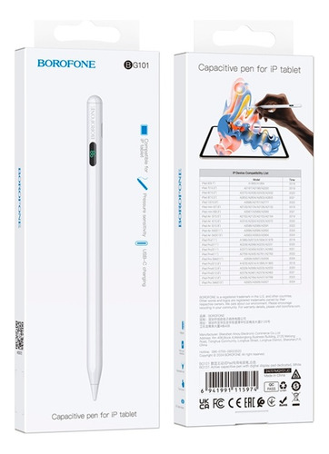 Lápiz Touch Para Tablet Borofone Bg101 Blanco