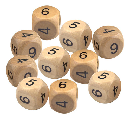 3 Juego De Dados De 10 Uds., Juego De Viaje, Juguete 1,6 Cm