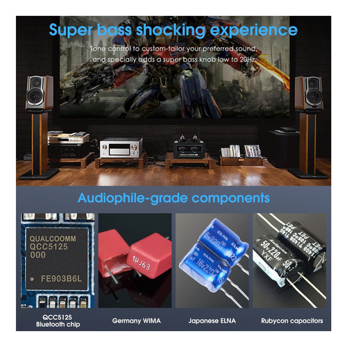 Amplificador De Tubo Bluetooth Douk Audio T6 Pro Bluetooth,