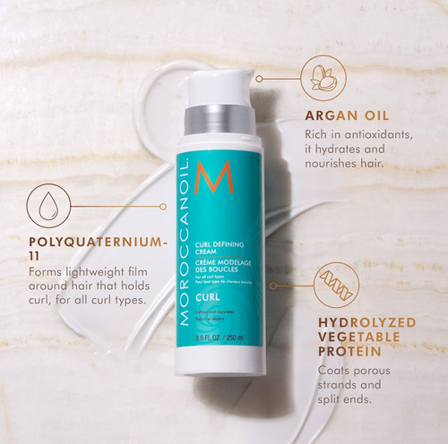 Moroccanoil Curl Shampoo & Acond 250m & Crema Def Rizo 250ml
