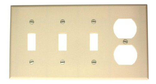 Leviton P38-t 4-gang 3-toggle 1-duplex Combinación Del Dispo