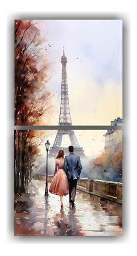 140x70cm Cuadros Decorativos Torre Eiffel Bastidor Madera