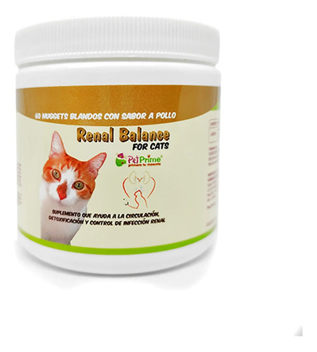  Pet-prime Renal Balance Gatos Suplemento X 60 Nuggets