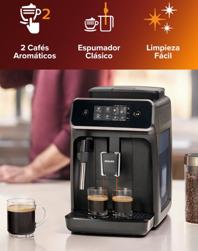 Cafetera Philips Serie 2200 Superautomática Ep2220/10 Negro