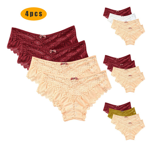 Lencería Q Para Mujer, Calzoncillos De Encaje Con Tanga, Rop