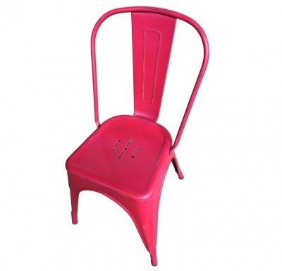 Silla Tolix Rojo Antique Excelente Calidad!!