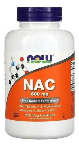 Now Foods | Nac 600 Mg | 250 Veg Capsules  | Usa