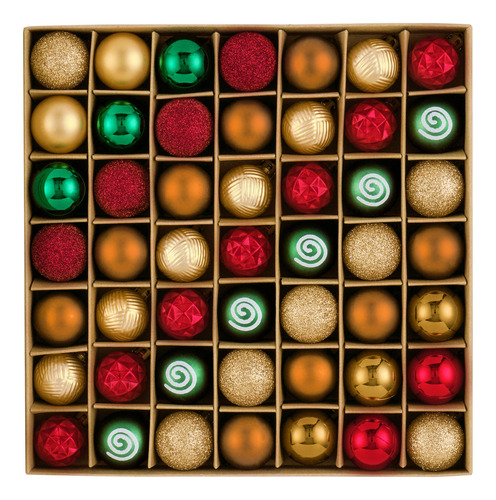 Adornos De Navidad Esferas Colgantes Oro Rojo 49 Quilates