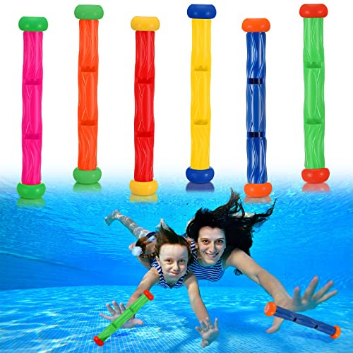 6 Pcs Pool Toy Underwater Lanzamiento De Palo De Buceo Entre