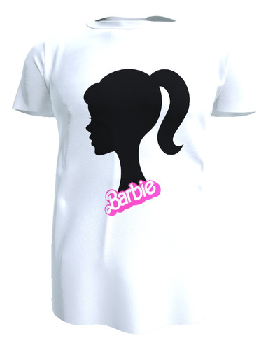 Polera Infantil Barbie, Pelicula, Perfil Logo 100% Algodón