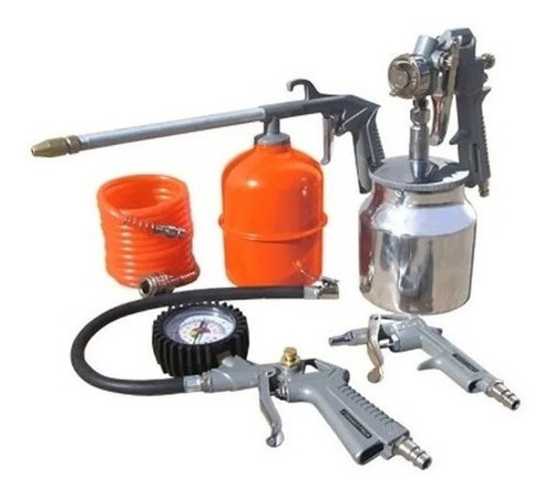 Kit Set Juego 5 Piezas Bta Compresor De Aire Pistola Succion