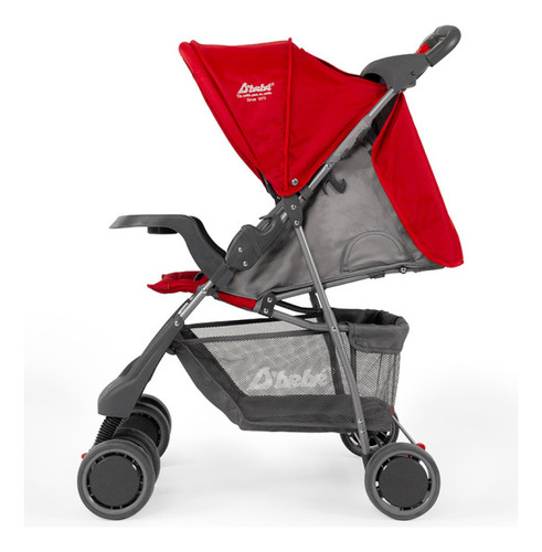 Carriola Para Bebe Ultra Plegable Con Charola,6 A 24 Meses Color Rojo Chasis Gris