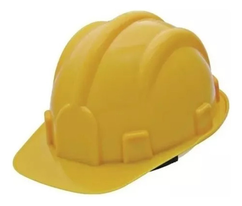 Casco De Proteccion Con Cremallera Amarillo Polietileno