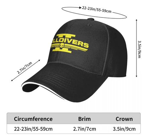 Gorra De Béisbol Ajustable Con Estampado Helldivers 2