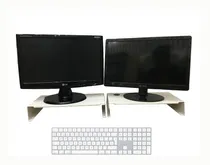 Comprar 2 Bases Eleva Monitor Pc-laptop Soporte Escritorio Estante 