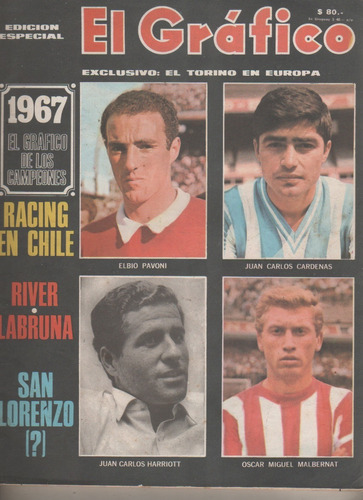 Revista El Grafico - De Los Campeones - Año 1968 - Nº 2520